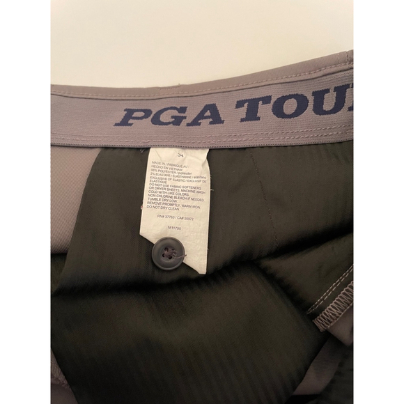 Men’s PGA athletic sports golf shorts, dark gray size 34 - Picture 7 of 7